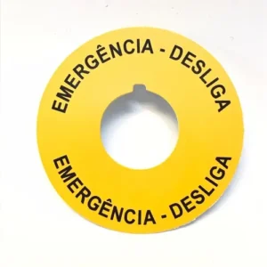 Etiqueta Botão De Emergência