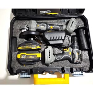 Kit Parafusadeira E Esmerilhadeira Á Bateria 21V