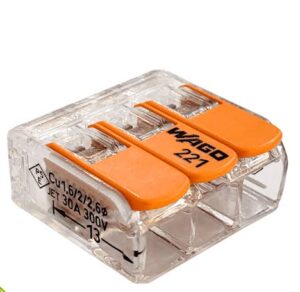 Conector Wago 3 Vias Até 6MM²